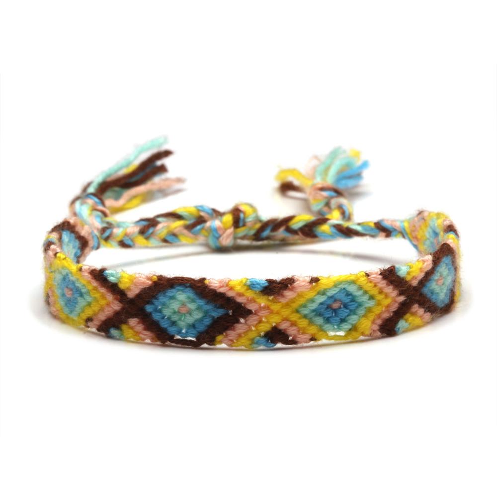 Boho Kleurrijke Borduurgaren Handwoven Mode Vriendschap Armband Vrouwen Meisje Chic Zomer Surfer Vervaardigd Sieraden: 9