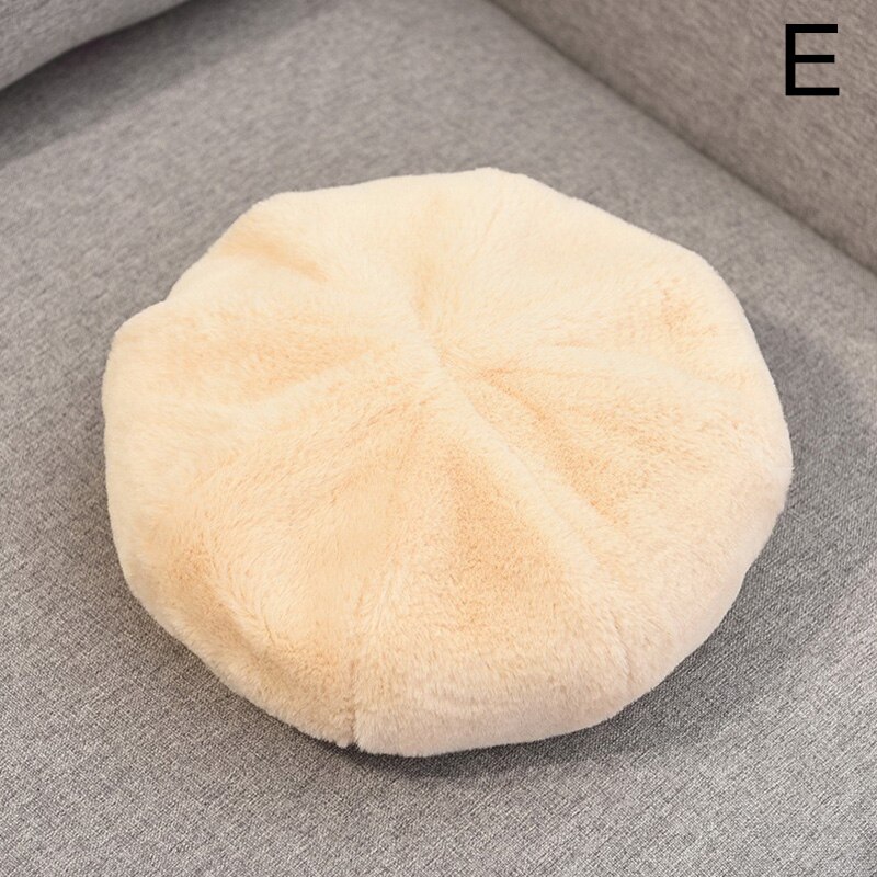 Femmes élégantes fausse fourrure bérets chapeaux décontracté couleur unie automne fille hiver coupe-vent chapeau femme Simple Vintage casquettes: E