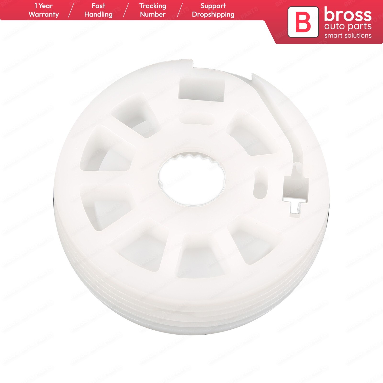 Bross Auto Parts BWR73 Electrical Power Window Regulator Wheel for VW Polo Ford Focus Land Rover Freelander Made in Turkey