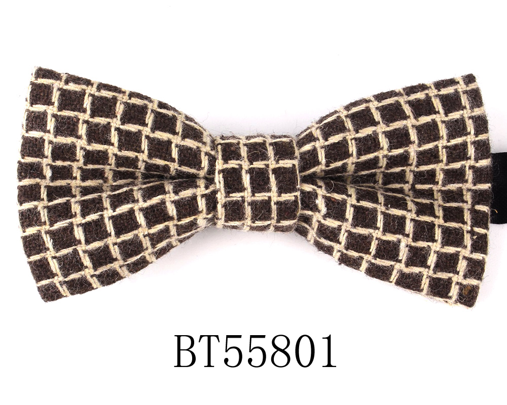 Novo laço de lã inverno gravata borboleta para homens mulheres laço nó adulto gravata borboleta de lã cravats festa noivo gravatas borboleta para presentes: Branco