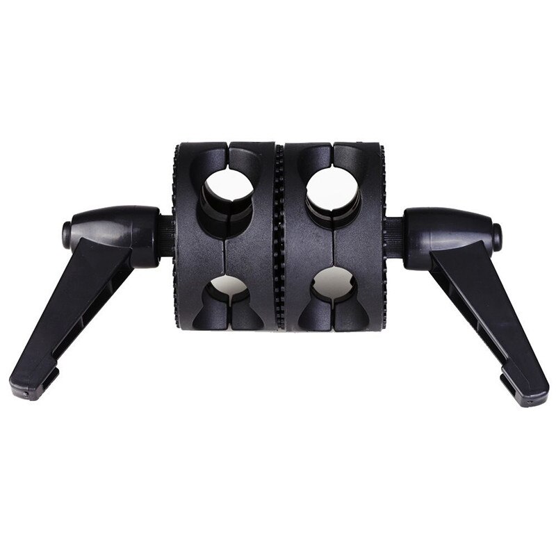 Cabezal de agarre giratorio Dual, abrazadera de rueda de montaje en ángulo doble, soporte de conector, brazo de soporte Reflector, soporte de luz