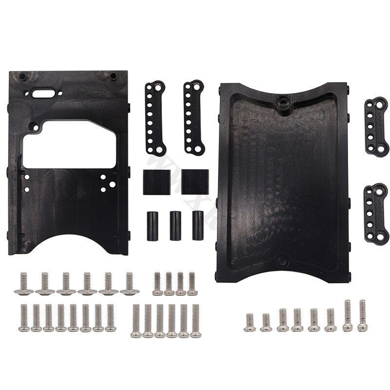 Metal Steering Servo Fixed Mount Bracket Beam for MN D90 D91 D96 D99 MN90 MN99S 1/12 RC Car Upgrade Accessories: Set Black