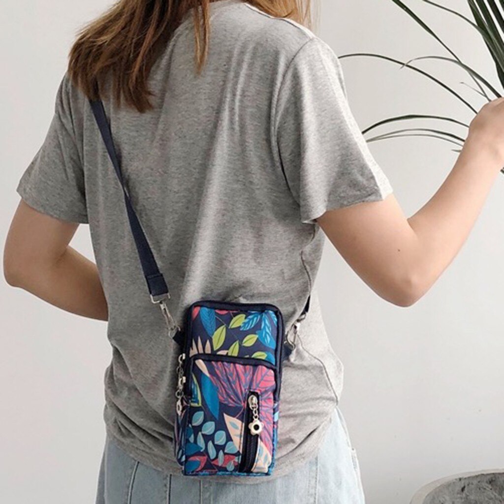 Aelicy Messenger Bag Women Cute Cartoon Print Zipper Shoulder Bag For Mobile Phone Pack Casual Small Thing Packing