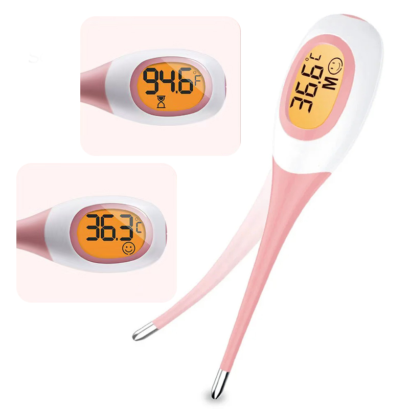 Termómetro rápido de silicona 8S para fiebre, termómetro Digital infrarrojo para el cuerpo Basal, pantalla LED de temperatura Rectal para axila Oral
