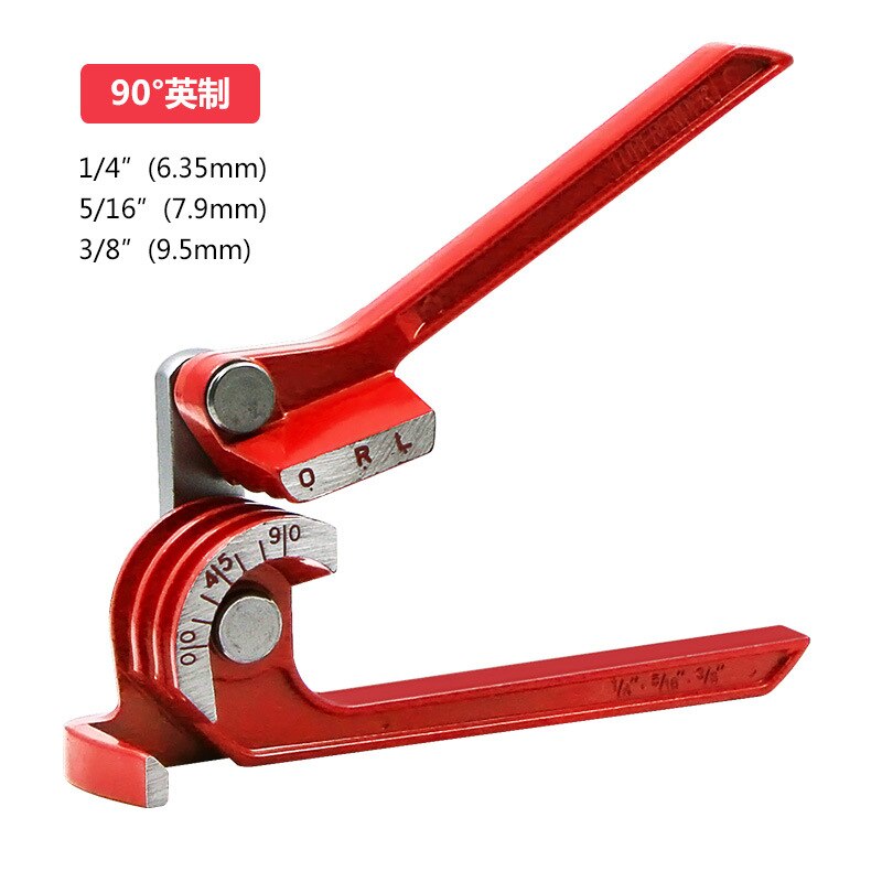 3 in 1 Copper Pipe Bender Hand Tool Bending Machine Manual Tube Bender for Brake Tubes 6mm 8mm 10mm 90/180 Degree Curving Pliers: 90 Degree British
