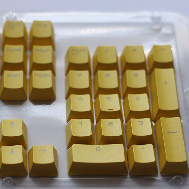 Teclas PBT 104-87-84 teclas retroiluminadas de doble disparo para teclado mecánico Cherry MX amarillo
