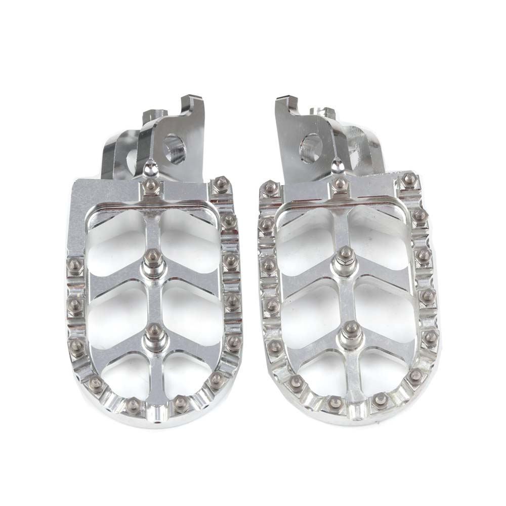 Para Honda CRF450R CRF450X CRF450L CRF450 CRF 450 R L X 450R 450X 450L accesorios de motocicleta reposapiés pedales: Plata