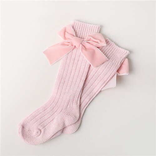 Lawadka Knit Baby Knie Hoge Sokken Winter Warme Sokken Voor Kinderen Mode Boog Baby Meisjes Lange Sokken Baby Goedkope Stuff accessoires: style 5 / S 0to2Years