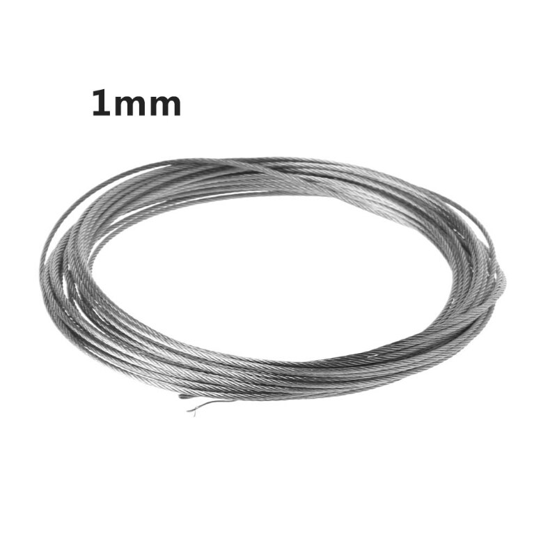 5m 304 Stainless Steel Wire Rope Soft Fishing Lifting Cable 7×7 Clothesline R9JC