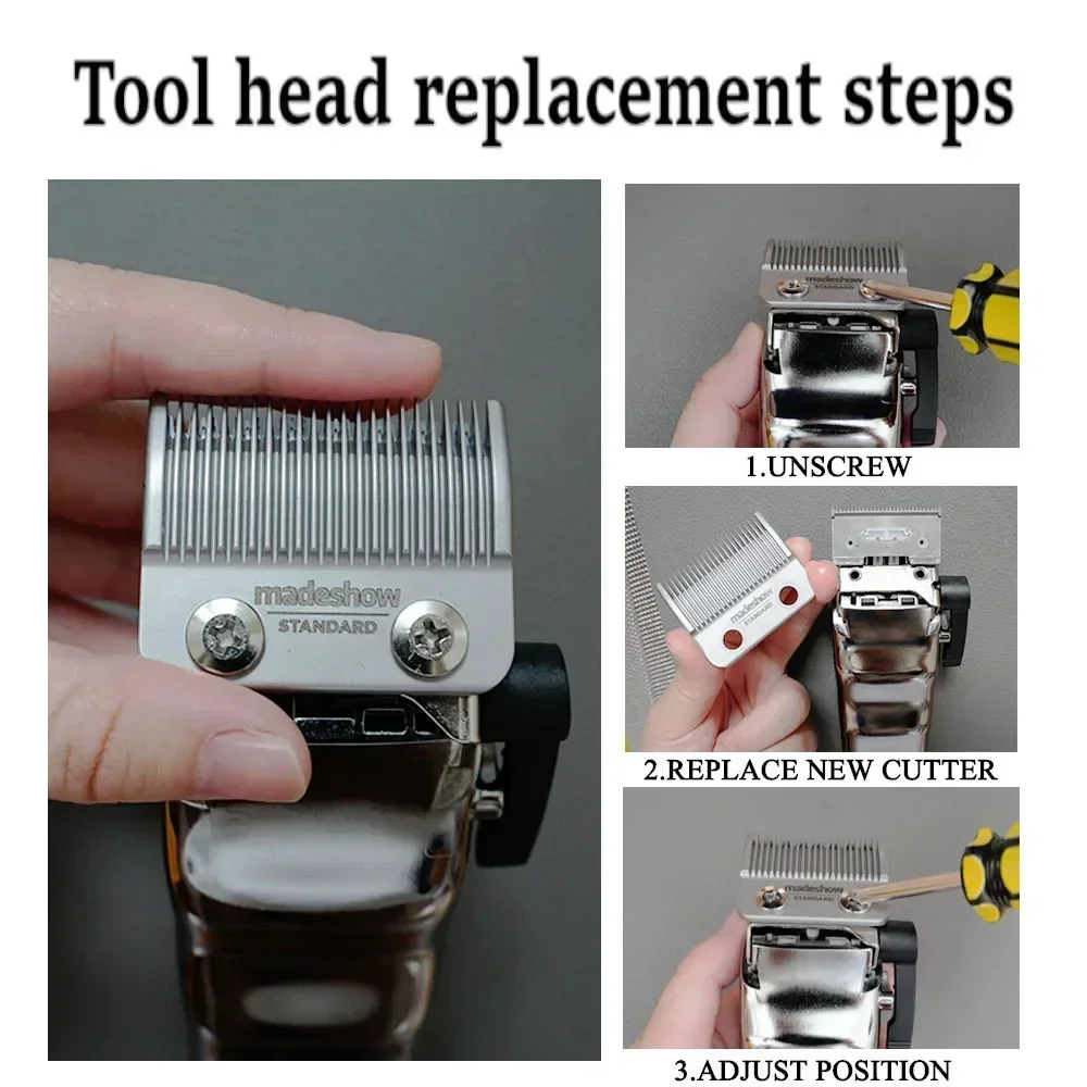 Madeshow Kulilang M5(F) M10 R66 R77F Wedge Fade Blades Hair Clipper Ultra Thin Blade Trimmer Replacement Original Cutter Head