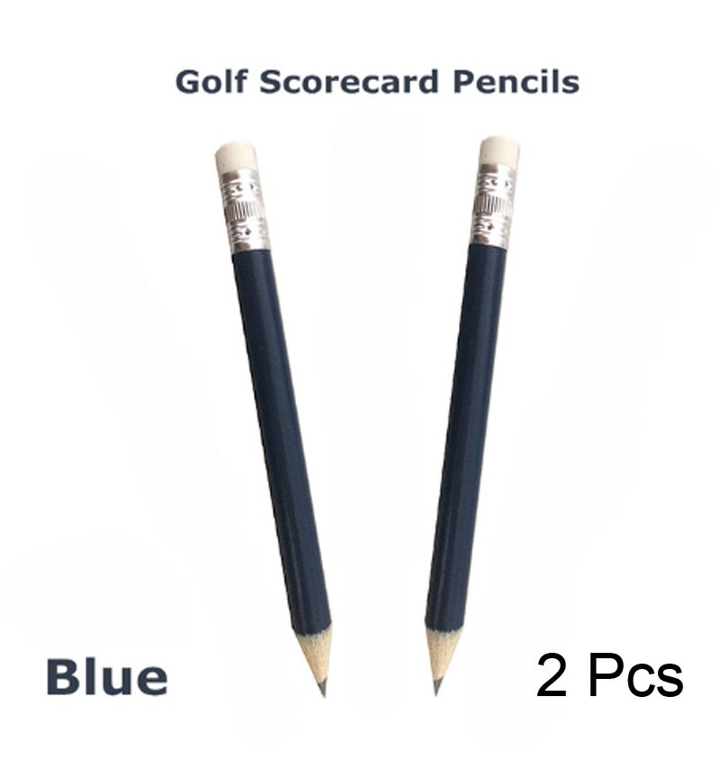 PU Leather Cover Golf Scorecard Holder Scoring Book Wallet Training Aids Score Card with 2 Paper Pencil Pen Deluxe Stat Tracker: 2 Pcs Pencil