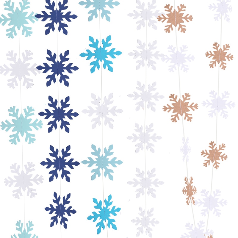 Kerst Sneeuwvlokken Decoratie Diy Opknoping Hanger Jaar Winter Verjaardagsfeestje Decoratie Kunstmatige Sneeuwvlok Papier Guirlande