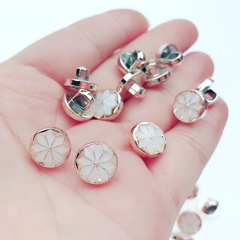 Hl 50/150 stuks 10mm druppelende olie schacht plating knopen diy kleding naai accessoires shirt knopen