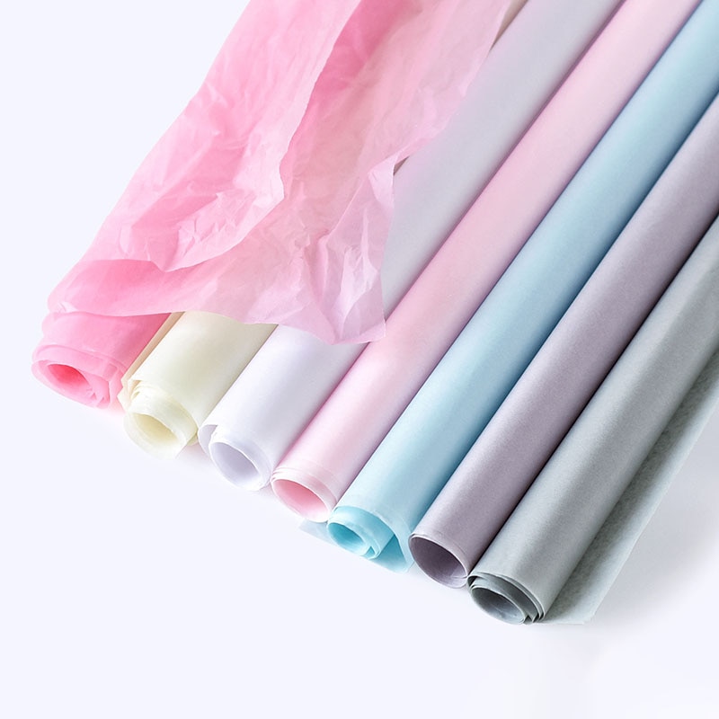 20pcs/set High 50*70cm Tissue Paper Flower Clothing Shirt Shoes Packaging Craft Paper Roll Wine Wrapping Papers
