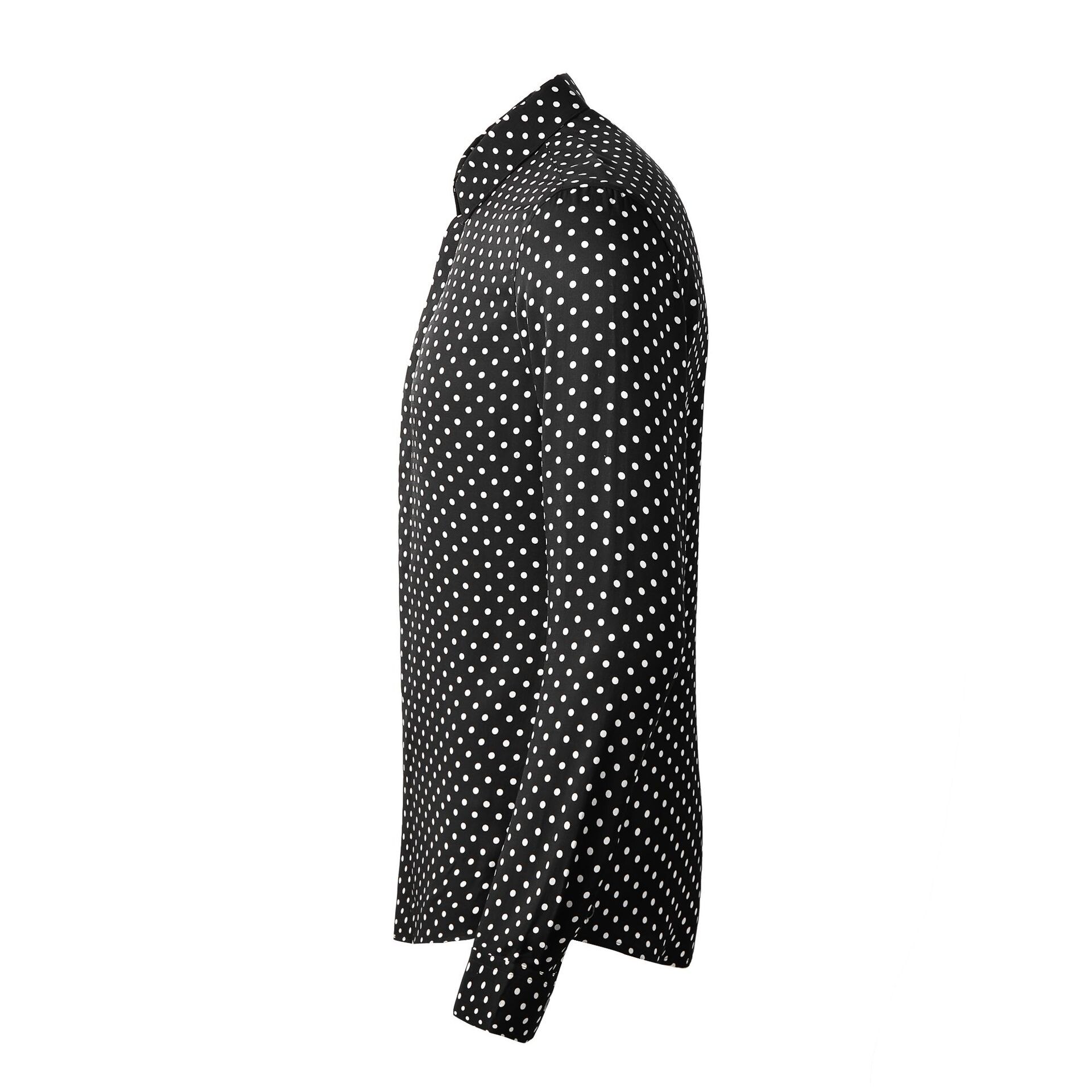 100% Cotton Men Shirts Luxury Diamond Long Sleeve Polka Dot Mens Dress Shirts Plus Size 4xl Slim Fit Party Male Shirts