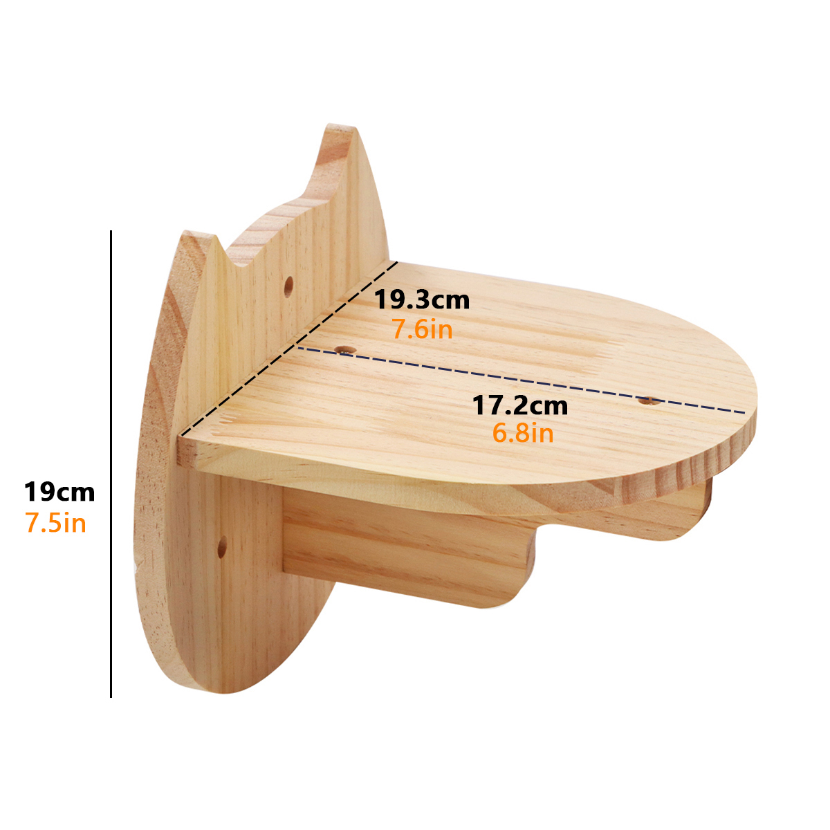 Cat Climbing Shelves Wall Mounted Hammock Wooden Cat Tree Tower Scratching Ladder Indoor House Pet Furniture Cats Playground: WHITE