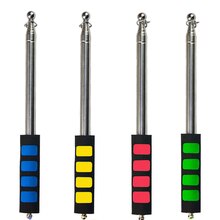 Mástil telescópico portátil de acero inoxidable, mástil de 2M, 9 secciones, color rojo/verde/amarillo/Azul, con funda de esponja, decoraciones de jardín