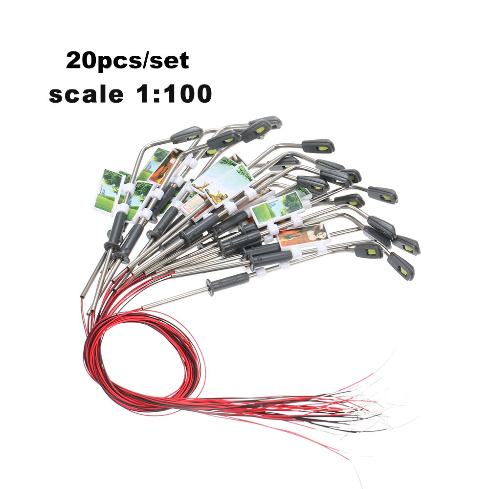 1:100 Scale Architectural Metal Lamp 3V Miniature street lighting Layout Kit For Scene Layout: Default Title