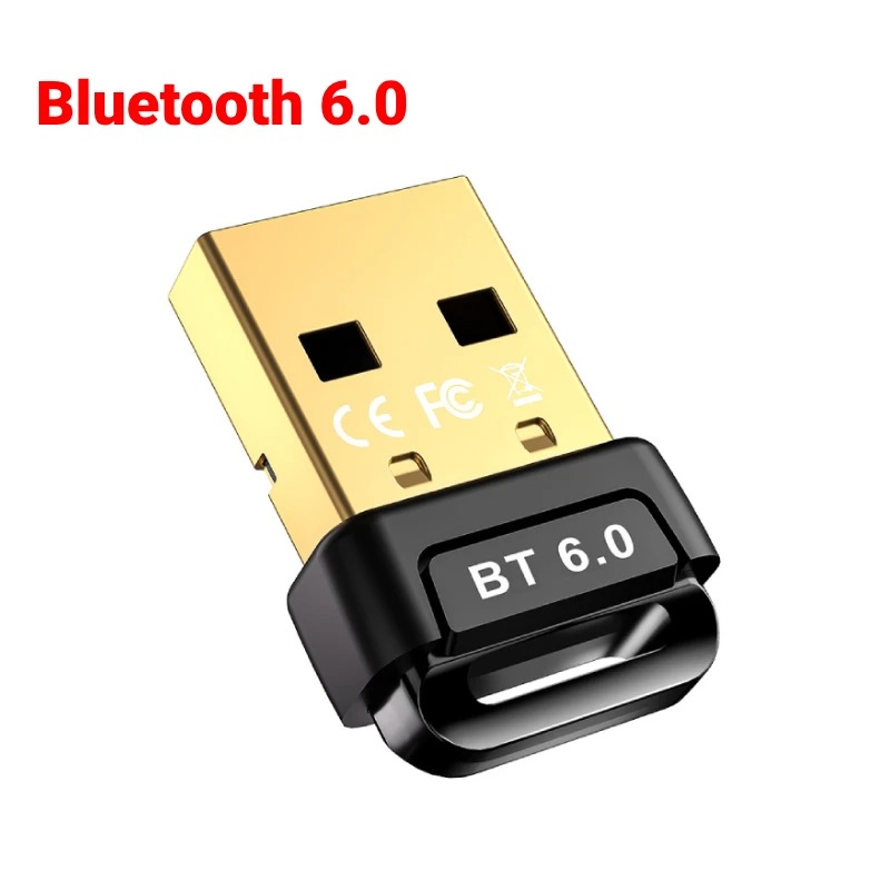 Adattatore bluetooth usb adattatore dongle bluetooth 6.0 per pc windows 11/10/8.1 ricevitore e trasmettitore bluetooth per tastiera e mouse: Marrone