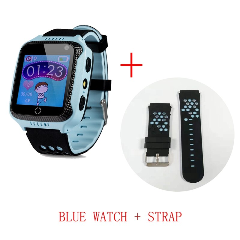 Wonlex Smart-Watch con GPS per localizzatore di posizione per bambini monitoraggio della posizione dei bambini orologio della fotocamera GW500S posizione anti-smarrimento del bambino: Blue and Strap