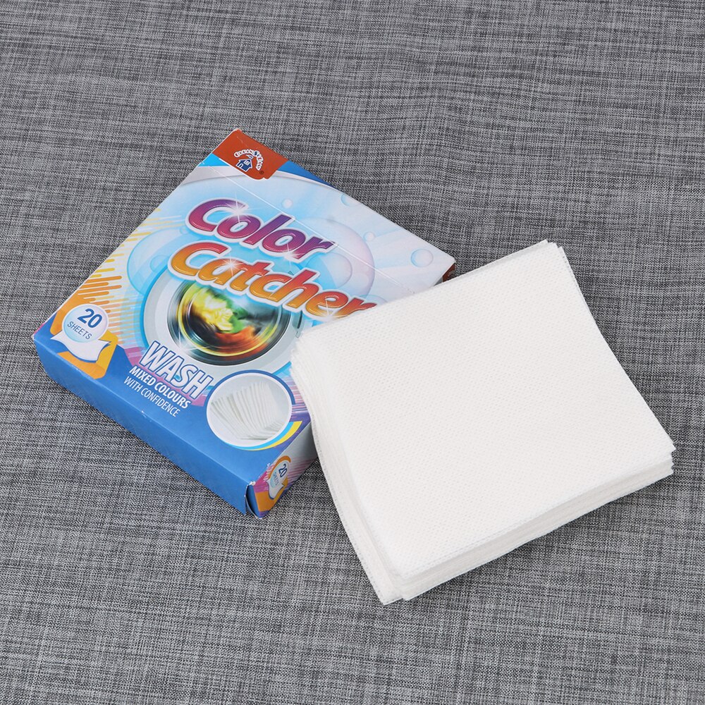Houkiper 20 Sheets Anti Cloth Dyed Leaves Laundry Color Run Remove Sheet Color catcher in Washing Machine Protect The Clothes
