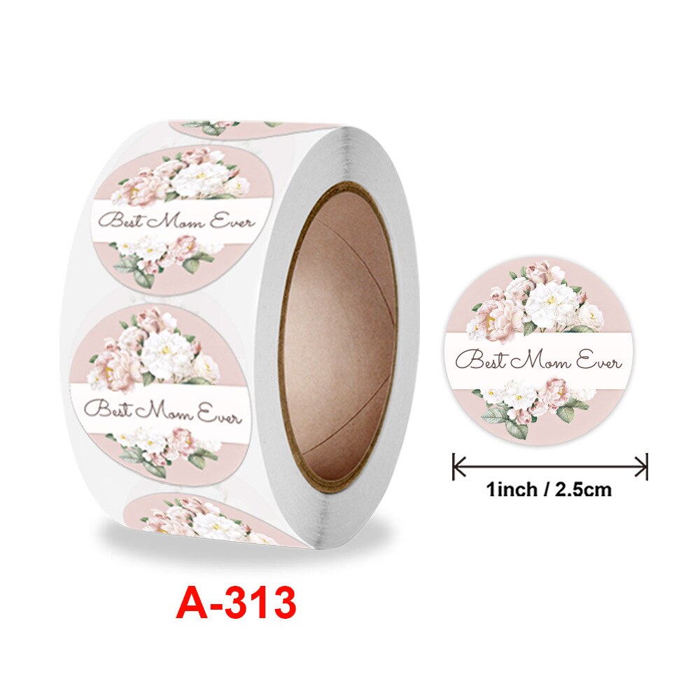 Rolled Bloemen Verjaardag Dank U Stickers Voor Moederdag Decoratie Envelop Seal Sticker Labels: A313