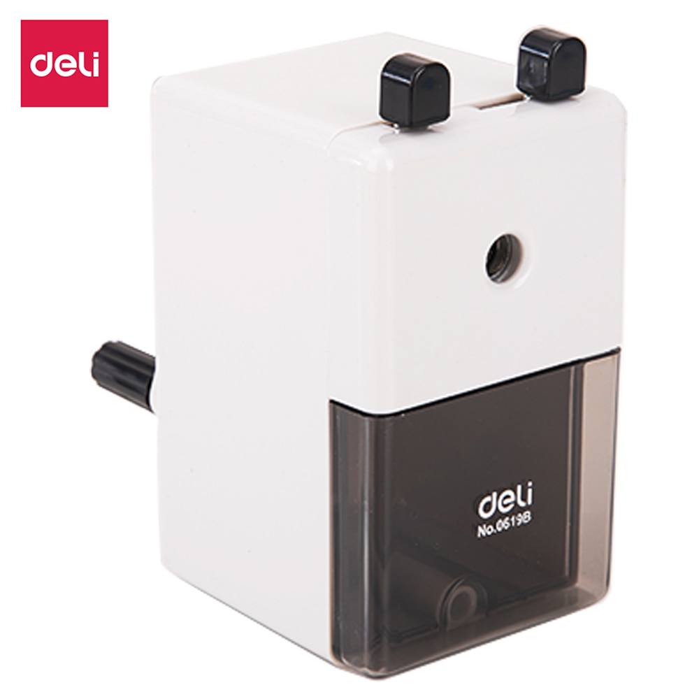 DELI Rotary Pencil Sharpener Large Capacity Durable Pencil Cutter Sharpener Knife Smooth Sharpening Office School Supplies