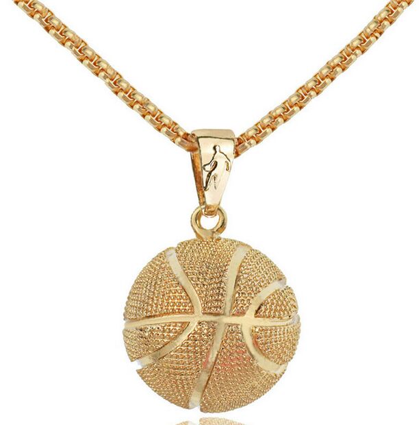 Basket Pendente Della Collana Dell'acciaio Inossidabile Della Catena Della Collana Degli Uomini Delle Donne di Sport Hip Hop Dei Monili: 5