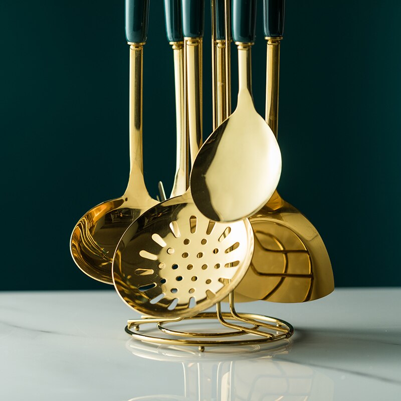 Kitchenware Set Cooking Tools Set Nordic Style Stainless Steel Kitchen Tools Accessories Cooking Utensils Spoon Cookware Set