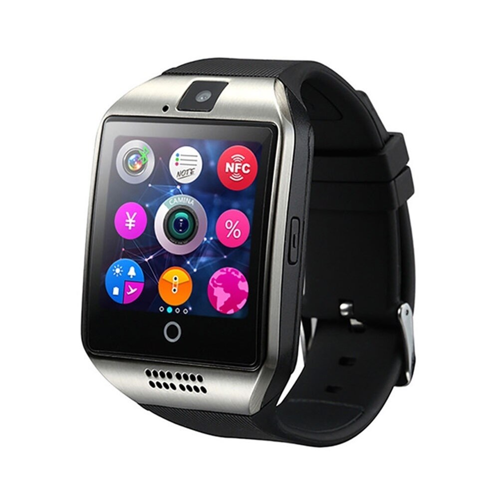 Montre intelligente avec caméra, Q18 Bluetooth Smartwatch Sim Tf carte Slot Fitness activité Tracker Sport montre pour Android