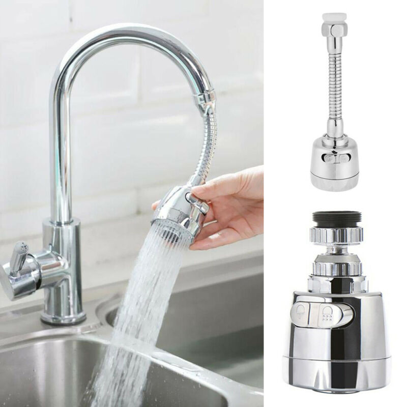 UK | 3 Function Kitchen Tap Spray Head Attachment | 360° Swivel Tap Extender For Kitchen Sink | Spray Adapter For Taps | Kitchen Accessories | Tap Aerator | Replacement Sprayer (Silver - View #8