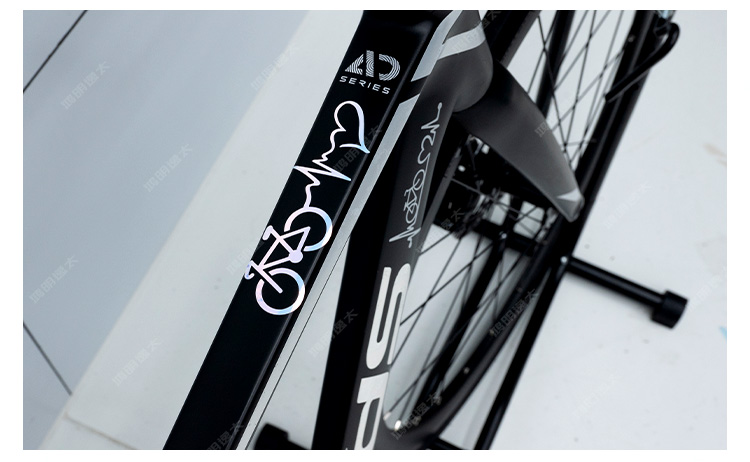 Pegatinas de bicicleta con latido del corazón para cuadro de bicicleta, tubo superior, pegatinas decorativas reflectantes impermeables para marcos de bicicletas de carretera