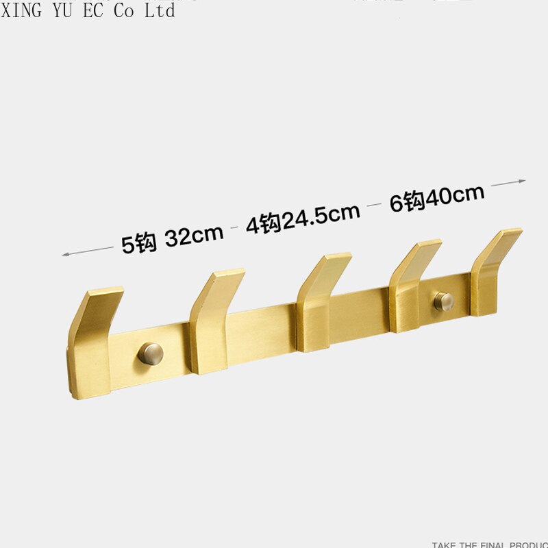 Coat Hook European Style Coat Hook Wall Hanging Wall Clothes Hook Behind The Door Free Punching Copper Wire Drawing Process