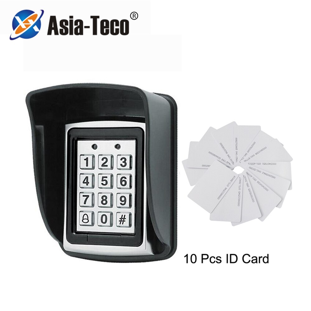 Backlight RFID Metal Access Control EM Card Reader Keypad 1000 Users door bell 125KHz Card Reader Keypad Key Fobs Door Access