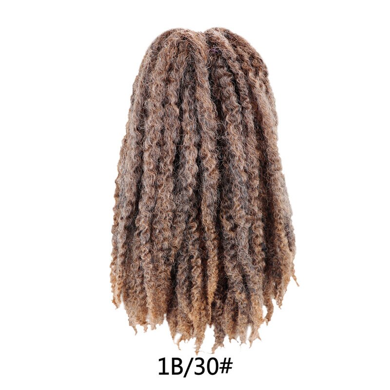 Marley hiukset käänteille 18 tuumaa pitkät afro marley punos hiukset synteettikuitu marley punonta hiustenpidennykset virkatut punokset: 1b 30 / 2 kpl/erä
