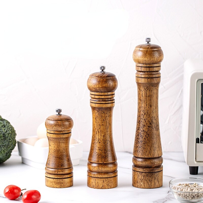 5 &quot;8&quot; 10 &quot;manuelle Pfeffermühle Holz Salz und Pfeffer Mühle Multi-zweck Menage Küche Werkzeug mit Würze Spender