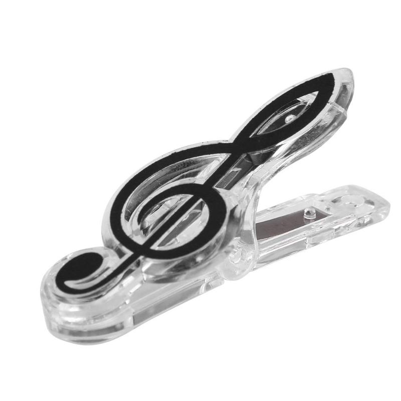 Plastic Muzieknoot Brief Papier Clip Pianomuziek Boek Vel Papier Lente Houder Map voor Piano Gitaar Viool Prestaties Sta: Black