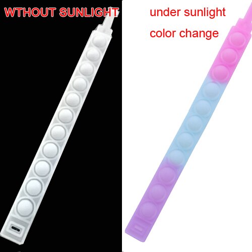 Pops bubble jego fidget proste dołek rainbow silikonowa bransoletka zabawka anty stres releif lęk sensory dla adhd autyzm dzieci: change sunlight 1pc