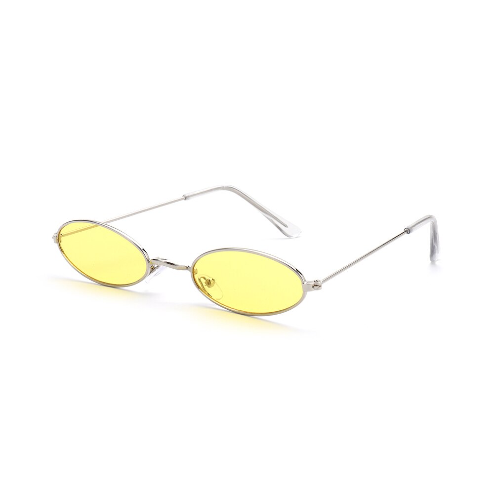 Oval Sunglasses For Women Classic Metal Small Frame Driving Sun Glasses Chain Vintage Shades Summer: SY