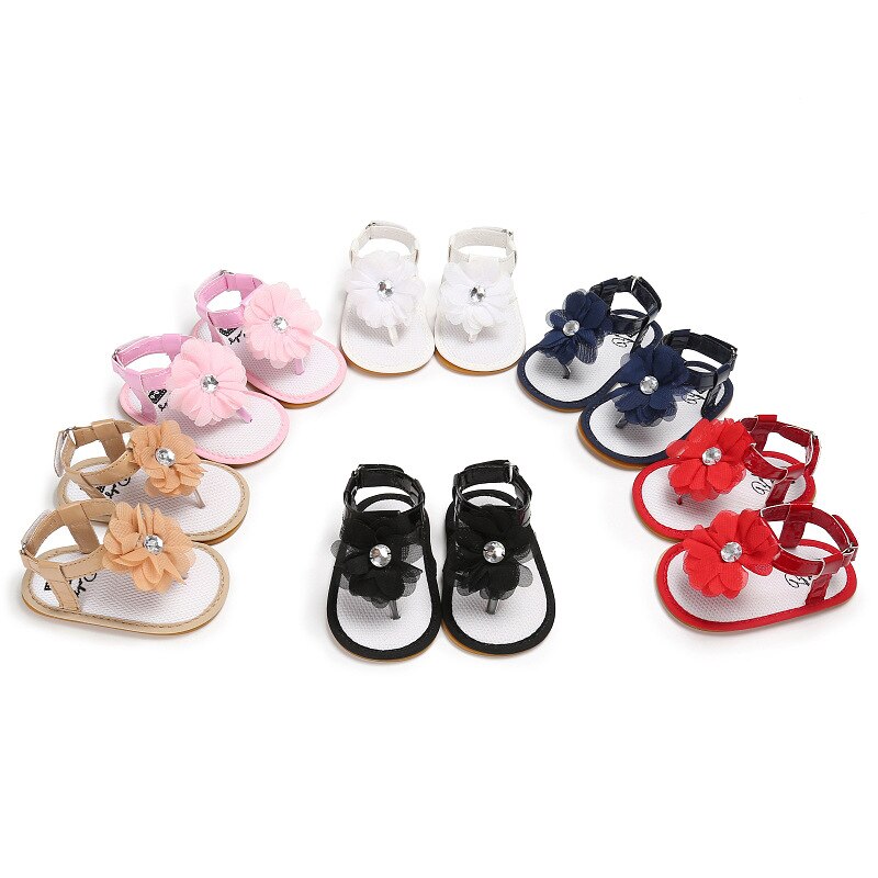 Brand Summer Newborn Baby Girl Sandals Flower Soft Sole Baby Shoes Prewalker Summer Princess Sandals for Girls