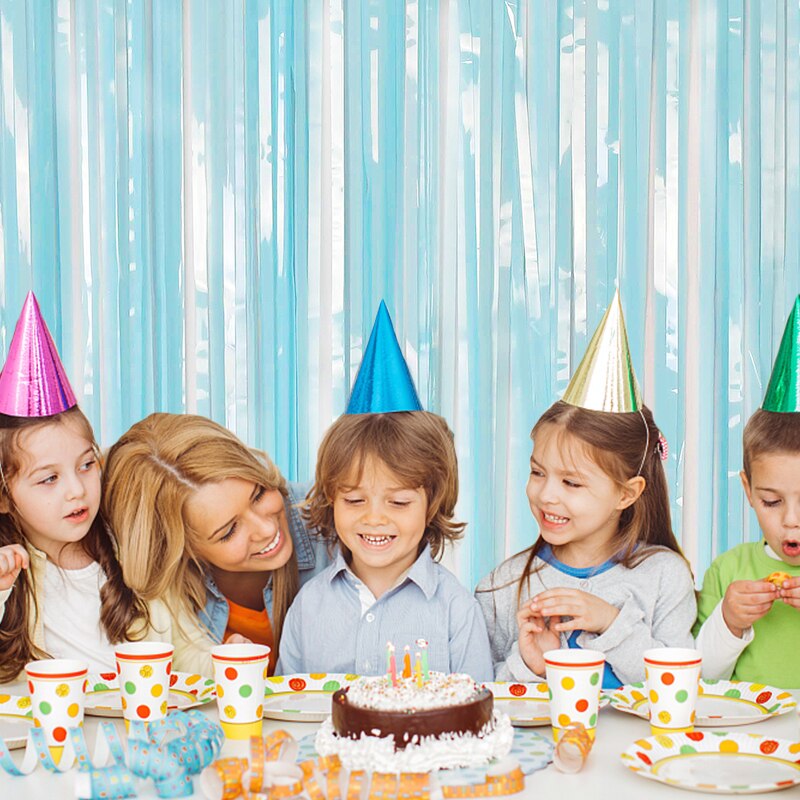 2M fête toile de fond rideau paillettes rayé feuille d'aluminium rideau mariage Brithday décoration Bachelorette fournitures fête rideaux
