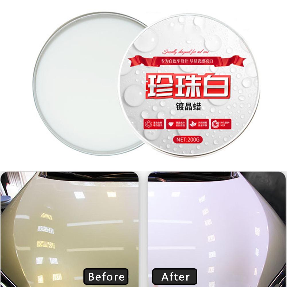 Pintura de cera blanca para el cuidado del automóvil, resistente al agua, cristal duro, mantenimiento de reparación de arañazos, recubrimiento de superficie de pintura