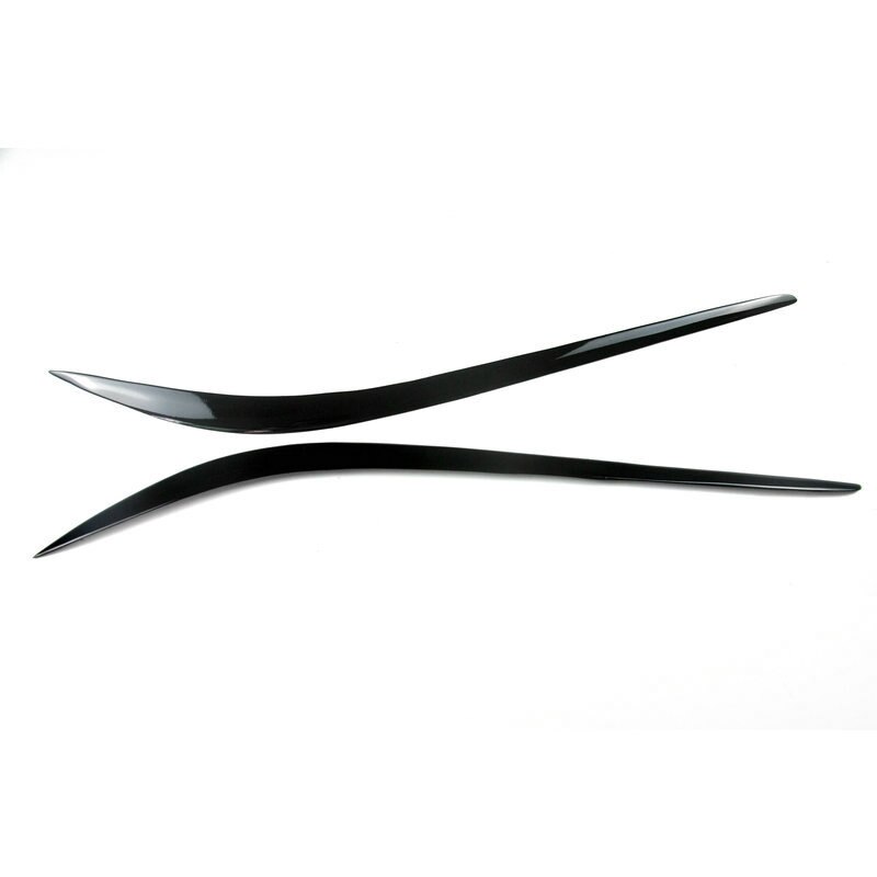 for Alfa Romeo Giulia Glossy Black Headlights Eyebrow Lamp Eyelid Cover Sticker Trim Refitting