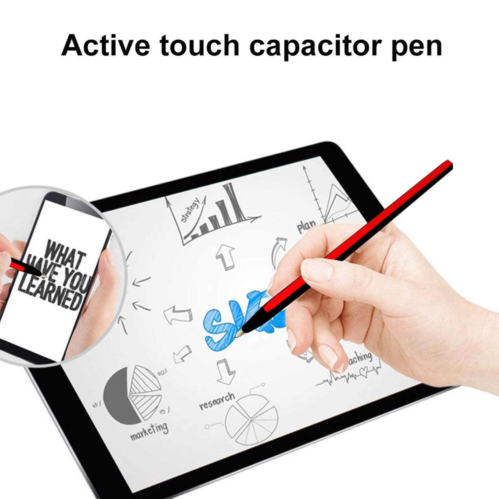 Capacitieve Touchscreen Stylus Pen Voor Samsung Xiaomi Huawei Tablet Smart Telefoon Potlood