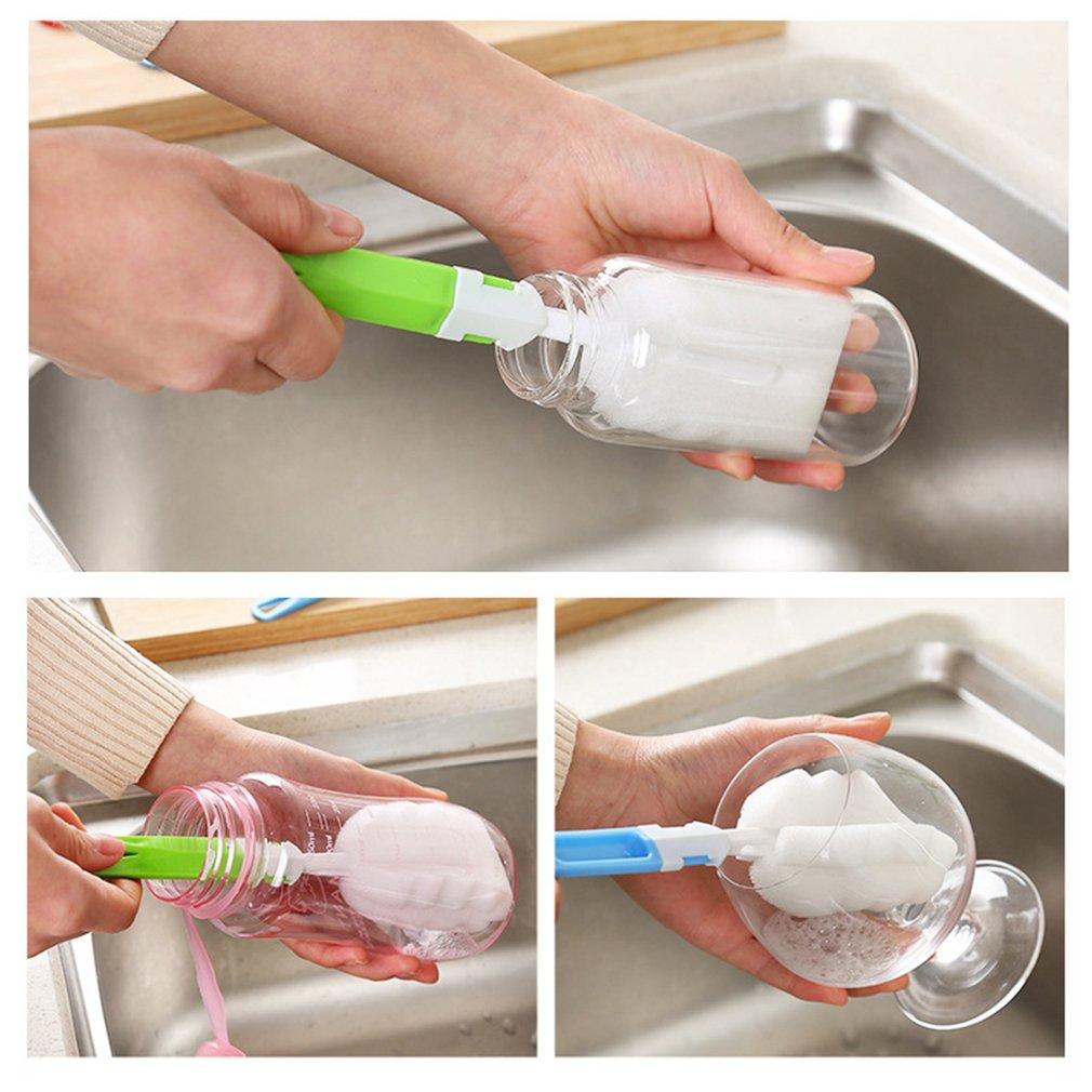 Brosses pour biberons | Éponge douce à manche Long, brosses pour biberons, outil ménager, poignée éponge, brosse souple pour nettoyer divers gobelets