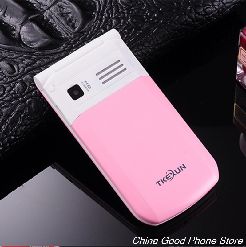 Flip 2.4inch Touch Screen Mobile Phone 2800mAh Big Keyboard Dual Sim FM MP3 MP4 Bluetooth Cute Cellphone TKEXUN G3