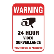 3 stks/partij Zonnebrandcrème Thuis CCTV Video Surveillance Security Camera Alarm Sticker Waarschuwingsticker Signs