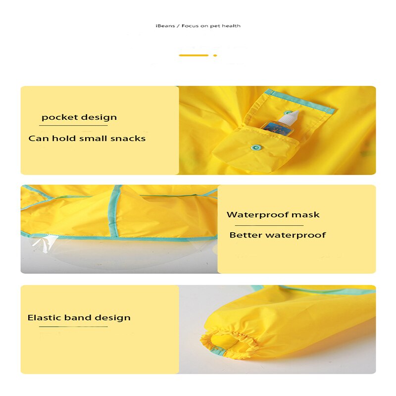 Chihuahua Dog Raincoat waterproof for small bulldog dogs clothes costume Jacket Puppy pet clothes Jumpsuit hoodies with pocket