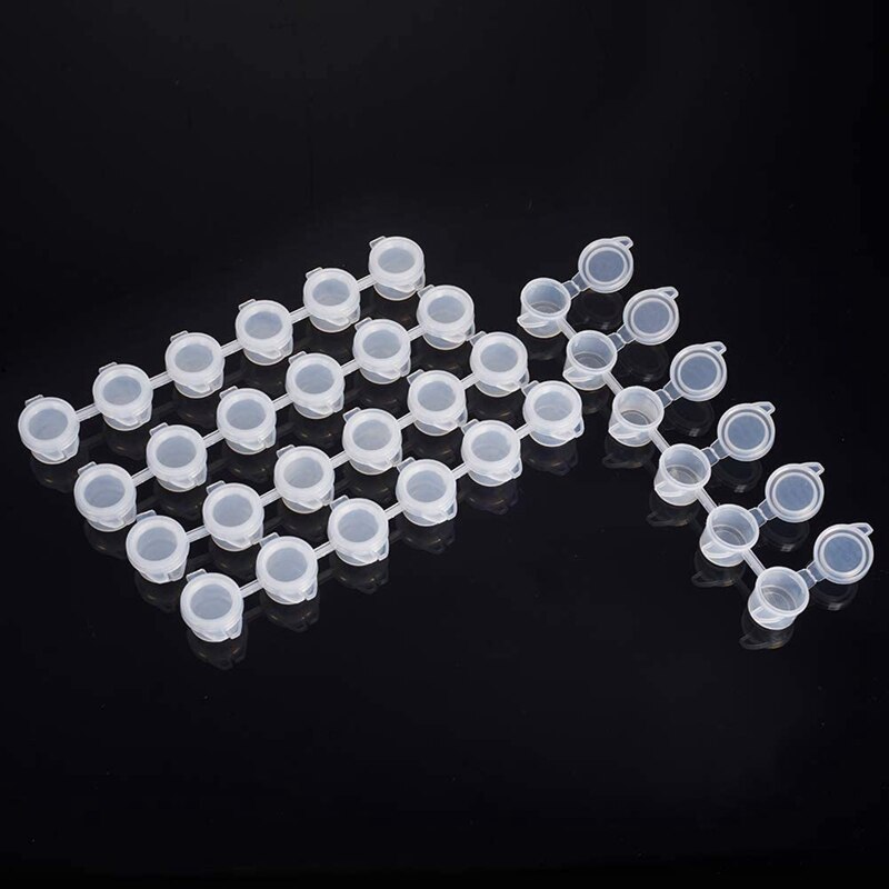 25 Strips Lege Verf Strips - 150 Potten L Mini Verf Pot Pod Strips Arts Ambachten Plastic Opslag Containers