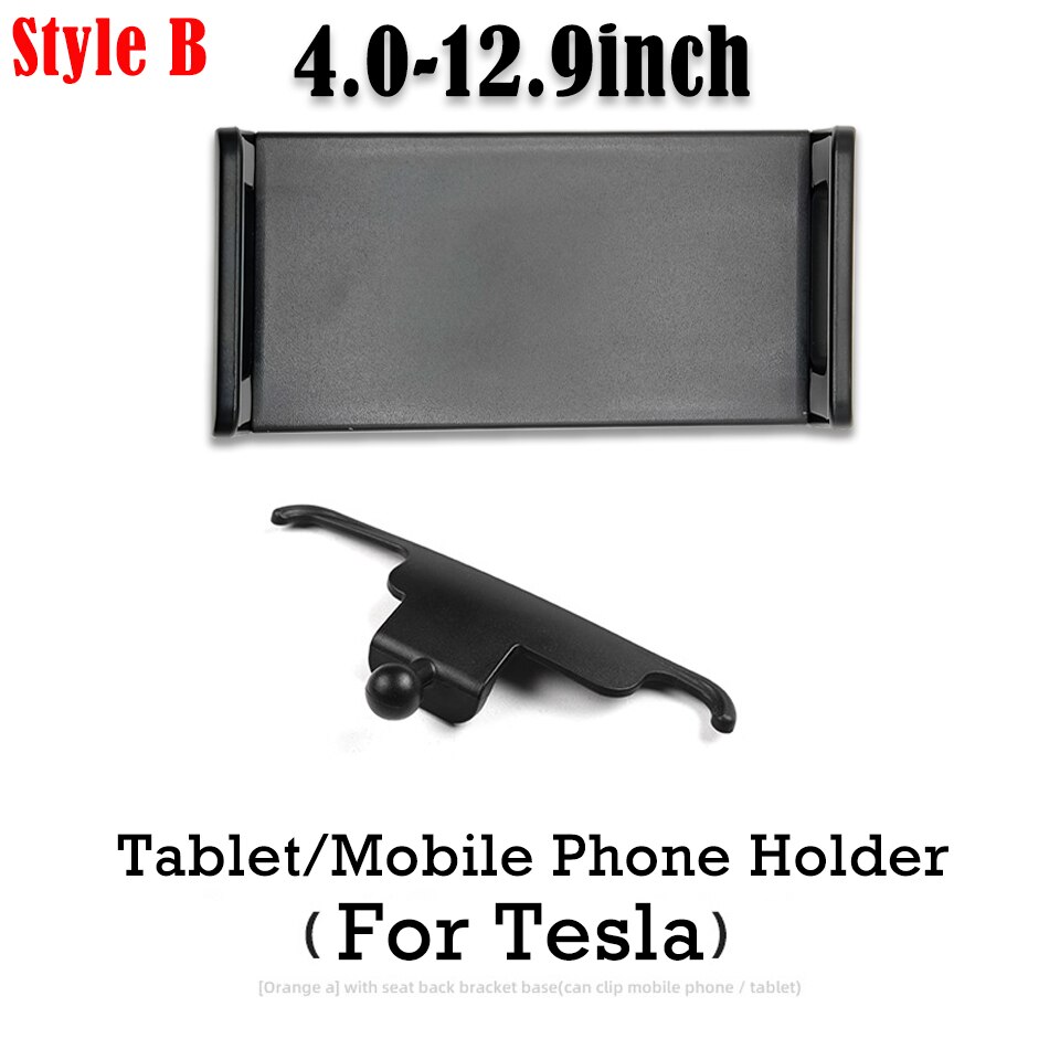 Voor Tesla Model 3/Y Achterbank Telefoon Houder 360 Graden Draaien Stand Auto Hoofdsteun Beugel Ondersteuning Voor Tablet pc Ipad Mini Pro: 4-12.9inch
